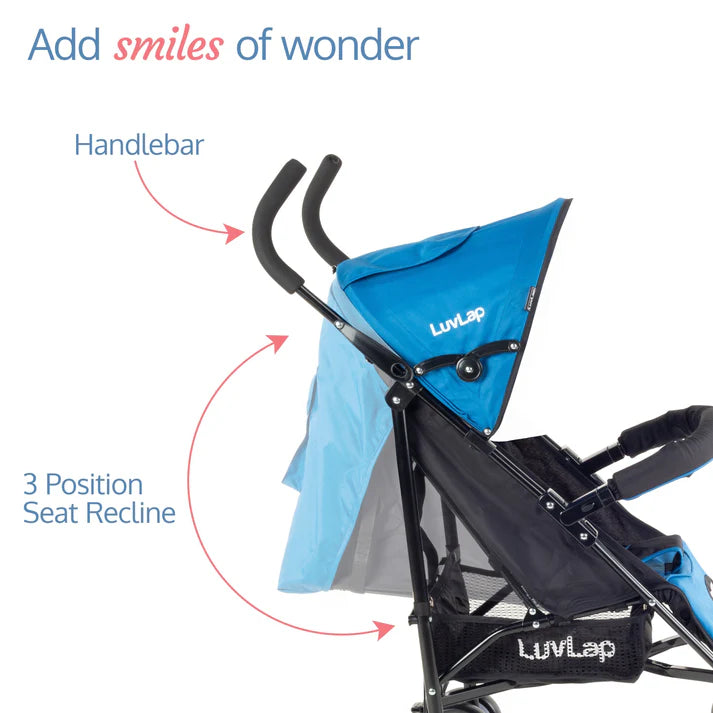 Navigate city streets with ease using the Luvlap City Buggy Baby Stroller, offering a convenient and comfortable ride for your child and a hassle-free experience for parents. Available at uSmile.toys." www.usmile.toys